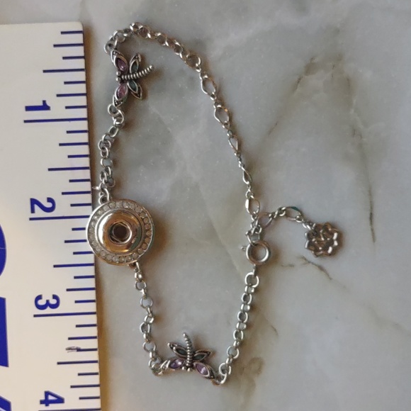 Dragonfly anklet/bracelet for snap jewelry - Picture 2 of 3